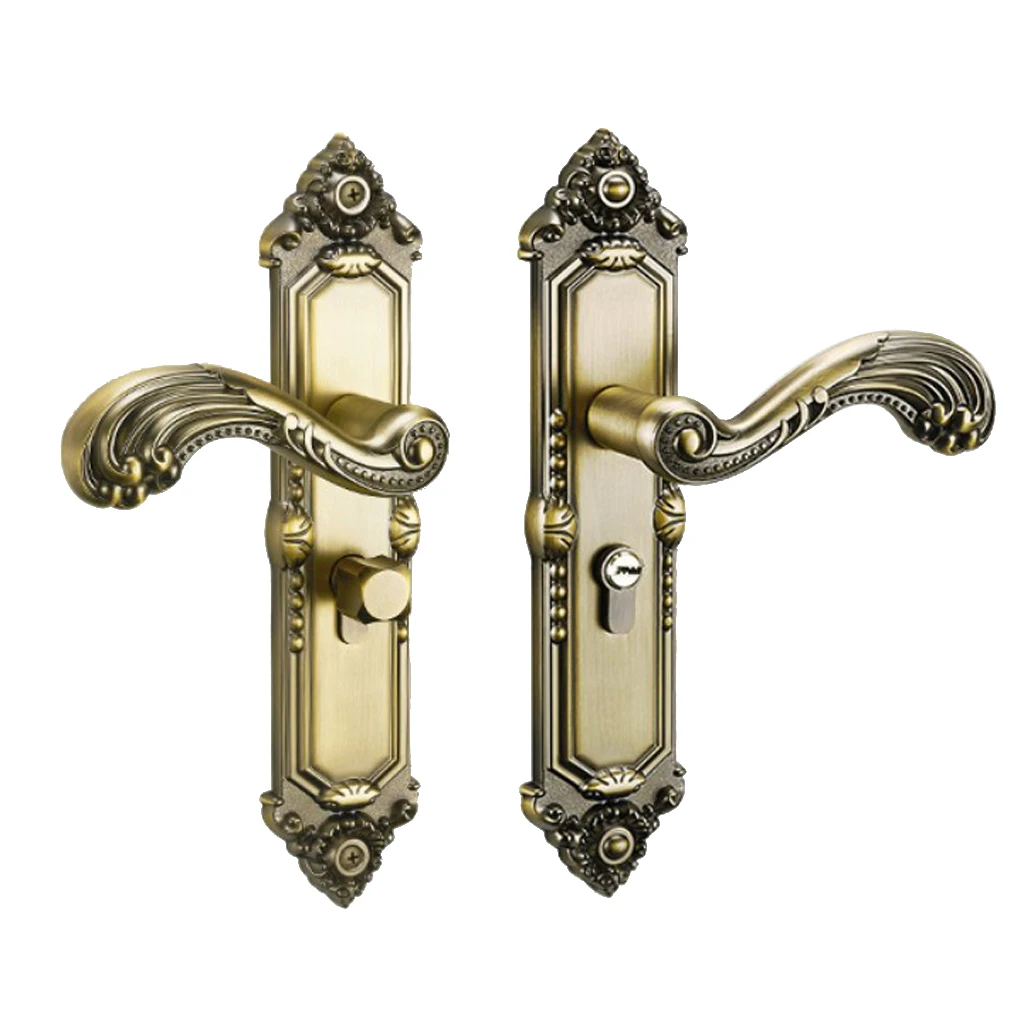 European Style Interior Door Handle Lock Interior Bedroom Bookroom Kitchen Wooden Door Handle Lock Sets