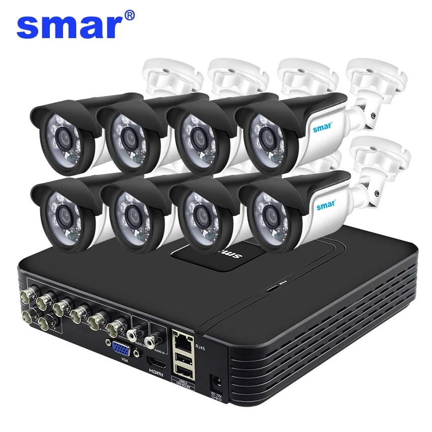 Sm8ch 1080N AHD DVR комплект 5 в 1 8 шт 720 P/1080 P наружная система видеонаблюдения IR камера безопасности система видеонаблюдения