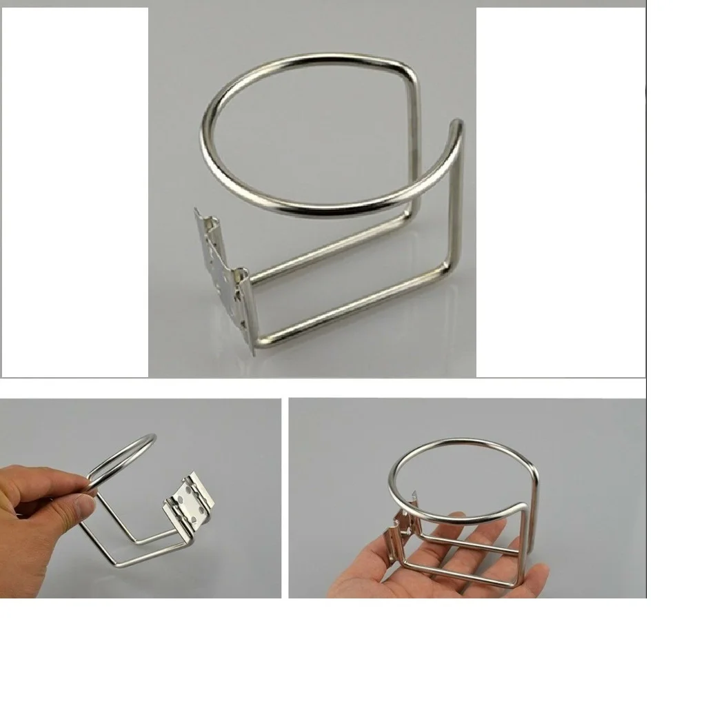Stainless Steel Drink/Beverage/Cup Holder Mount Bracket Suction For Boats Pontoons Canoes Kayaks Sostenedor de taza porte tasse