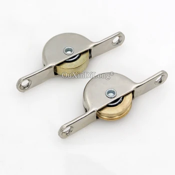 

Wholesale 20PCS Sliding Door Rollers Cabinet Copper Wheels Pulleys Runners For Wardrobe Cupboard Window Furniture Hardware