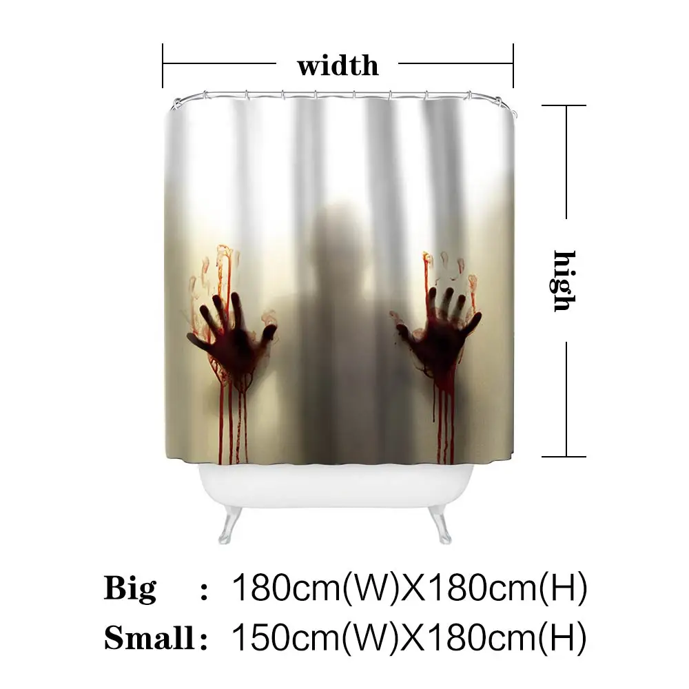 Miracille, кровяные тени, напечатаны, водонепроницаемый полиэстер, занавески для душа, Кровавые занавески для ванной, украшения для ванной комнаты, 180x180 см, 150x180 см