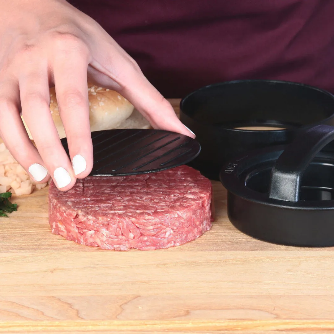 Mayitr 3 in 1 Non-stick Kitchen Stuffed Burger Press Hamburger Patty Maker Sliders DIY Burger Meat Press Tool Kitchen Gadgets