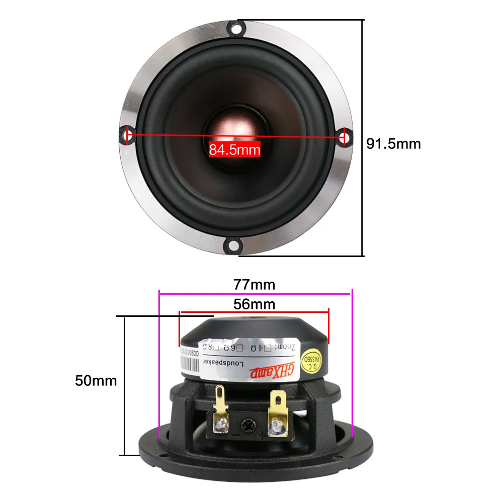 3 Inch HIFI Midrange Car Speaker DSP 8ohm 30W Neodymium 92dB Mediant Aluminum Ceramic Cone Car Upgrade 3 Way Speaker 1PC