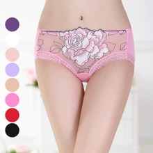 Сексуальная прозрачная вышивка бесшовные трусы женские кружева модальный женщина нижнее белье женщины трусики дамы трусы 8 цвета 2 шт./лот