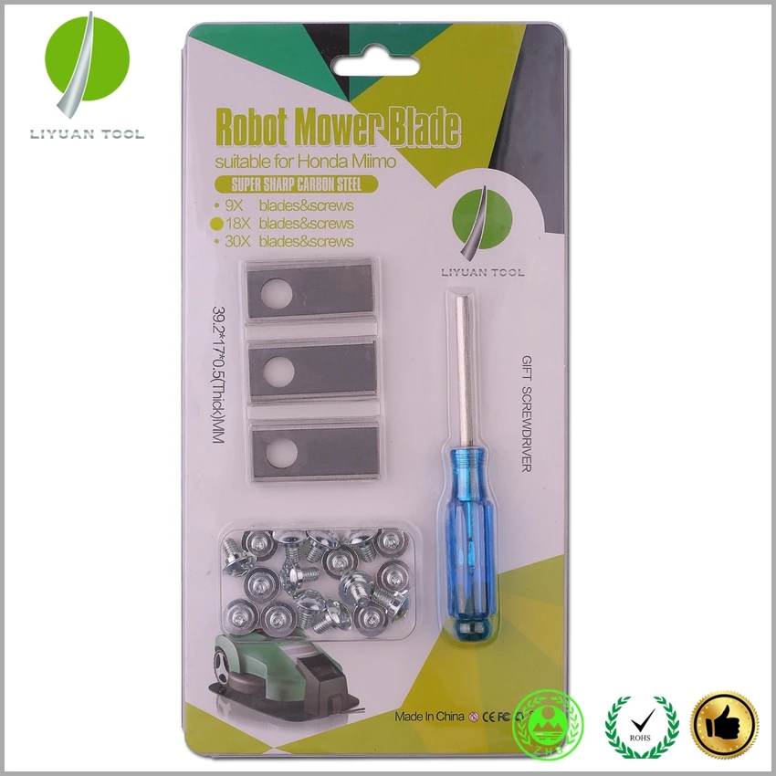

pack of 18PCS Super Sharp Replacement blades& Screws for Honda Miimo Robot Mower+Screwdriver