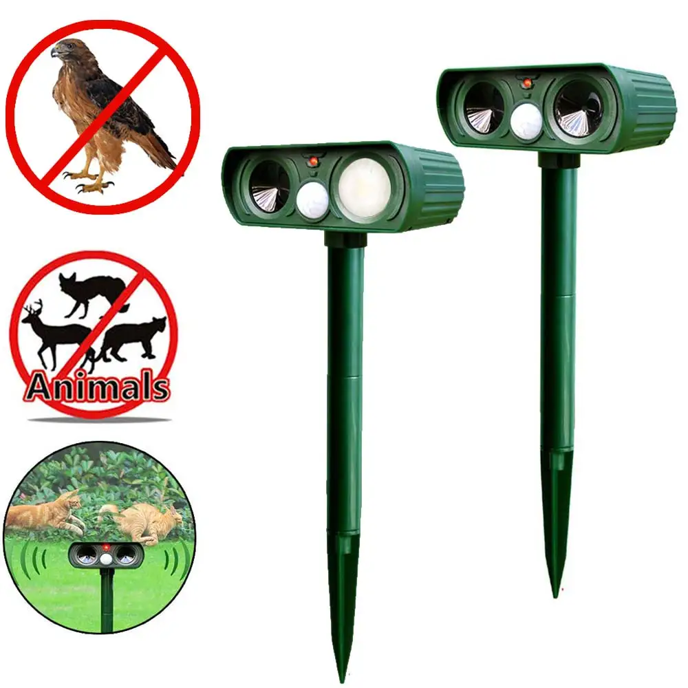 

Ultrasonic Solar Power Pest Animal Repeller Repellent Garden Bat Cats Dogs Foxes 2018ing