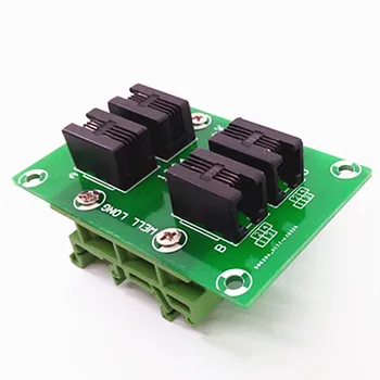 

RJ9 4P4C Right Angle Jack 4-Way Buss Breakout Board, Terminal Block, Connector.