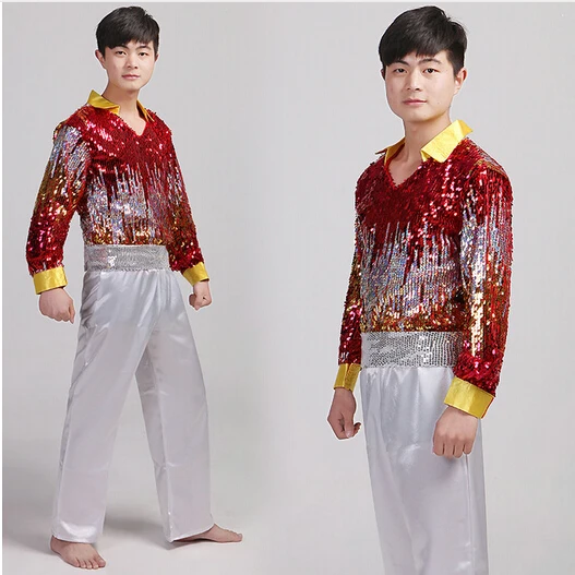 Adult male modern dance clothing costumes Jazz Dance Latin Rumba Dance