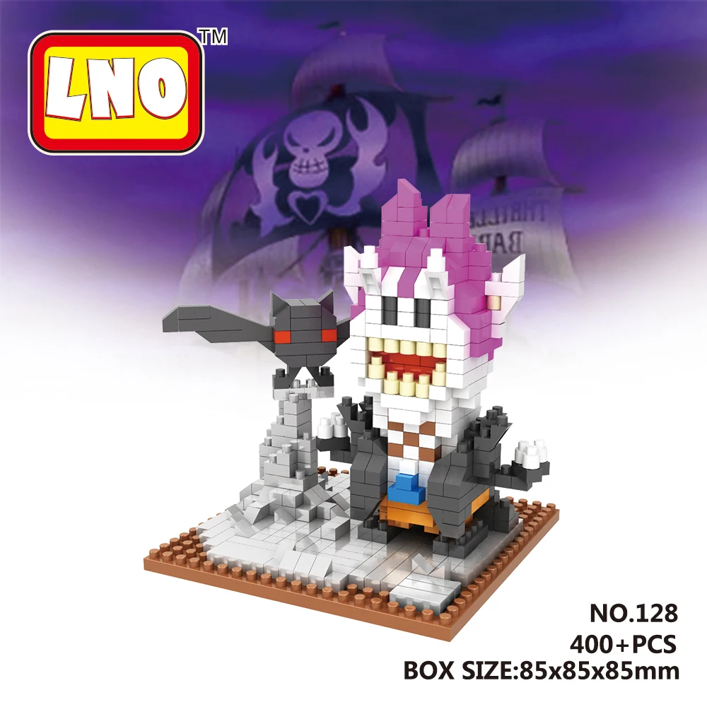 

LNO Micro Blocks Cartoon One Piece DIY Building Bricks Auction Figure Small bricks Toys for Childen Boys Gifts 128-133