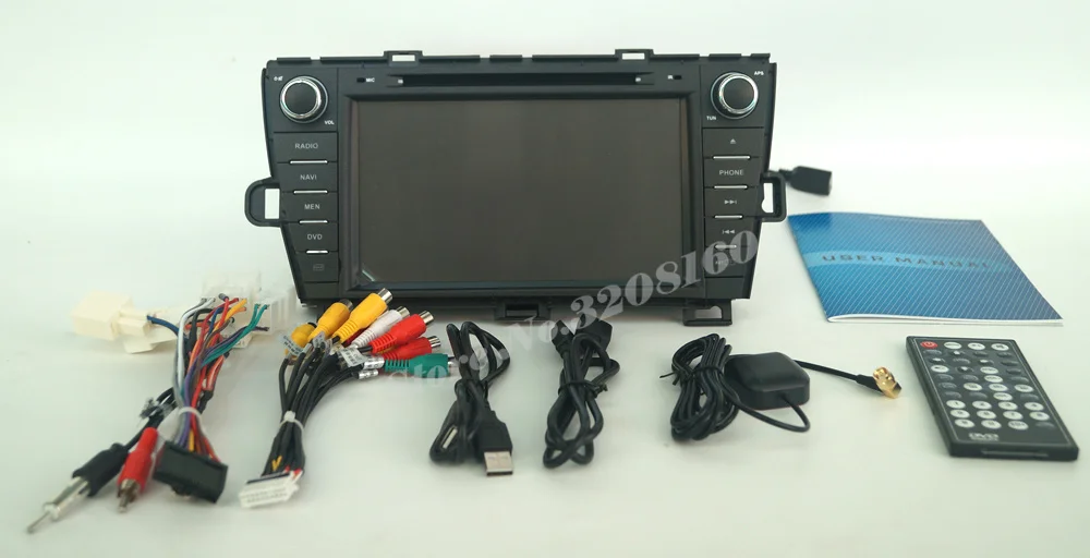 Clearance 2din 8" Car DVD Player for Toyota Prius 2008 - 2014 with Radio RDS BT swc GPS free map 3G WIFI MP3 MP4 1080P Bluetooth call swc 14