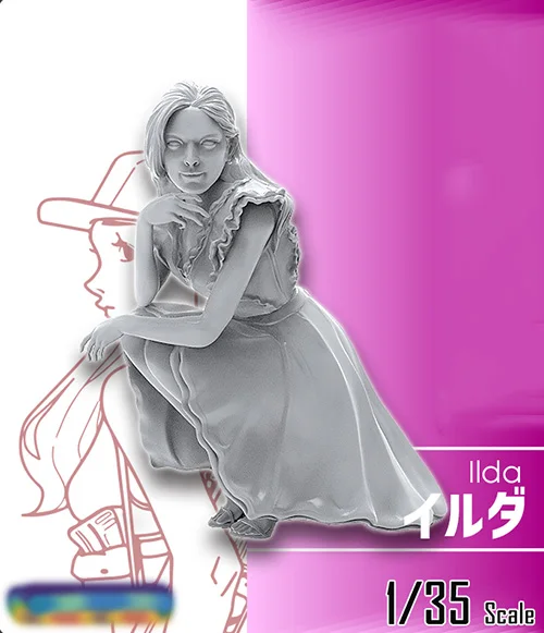 

1/35 modern girl ancient -- stand summer Resin figure Model kits Miniature gk Unassembly Unpainted