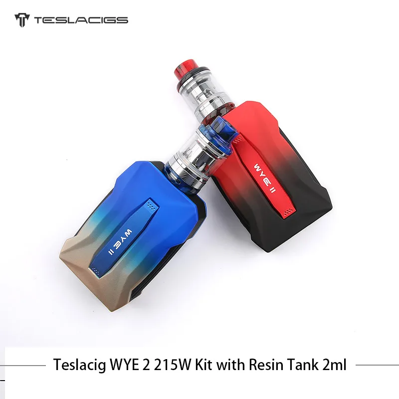 Оригинальная электронная сигарета Teslacigs WYE II 215 Вт TC Комплект двойной батарейный