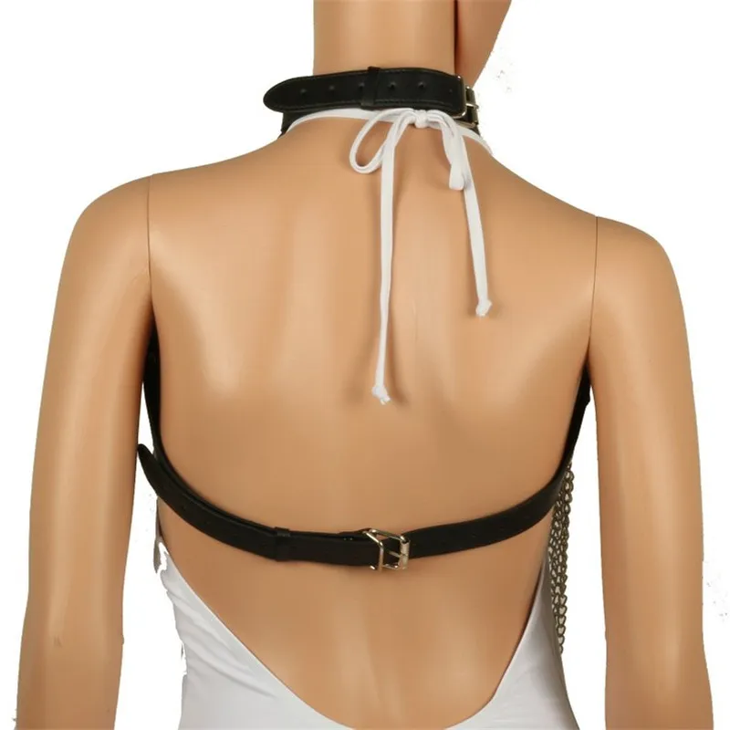 Кожаные ремни для женщин панк Харадзюку бюст чулок подвязки сексуальный чокер цепь пояс для подтяжек ремни талии Связывание БДСМ клетка