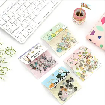 

80Pcs/Pack Cute Sumikko Gurashi Rilakkuma Sentimental Circus Diary Label Stickers Decorative Scrapbooking DIY Album Stickers