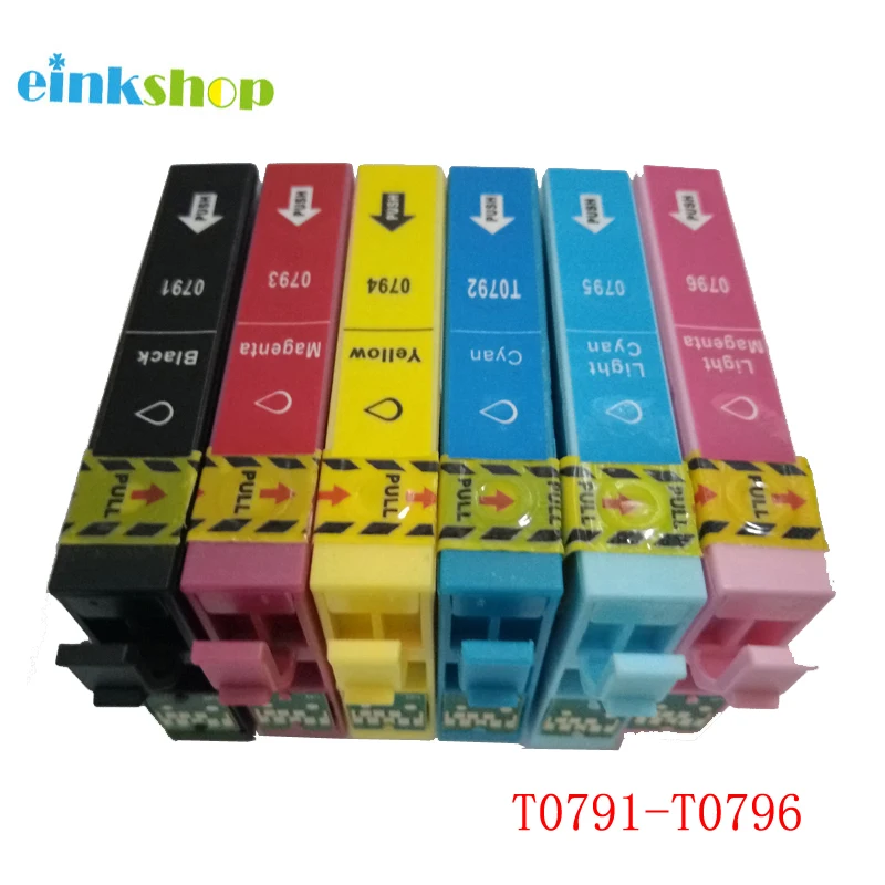 

T0791 - T0796 Ink Cartridge For Epson Stylus Photo PX660 P50 PX650 PX700W PX710W PX720WD PX730WD PX810FW 1400 1410 Printer