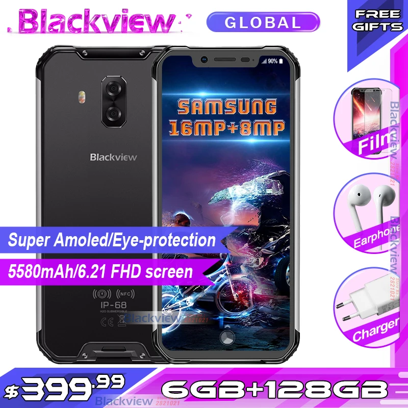 Blackview BV9600 pro Прочный IP68 водостойкий мобильный телефон Helio P60 6 21 &quotдюймовый