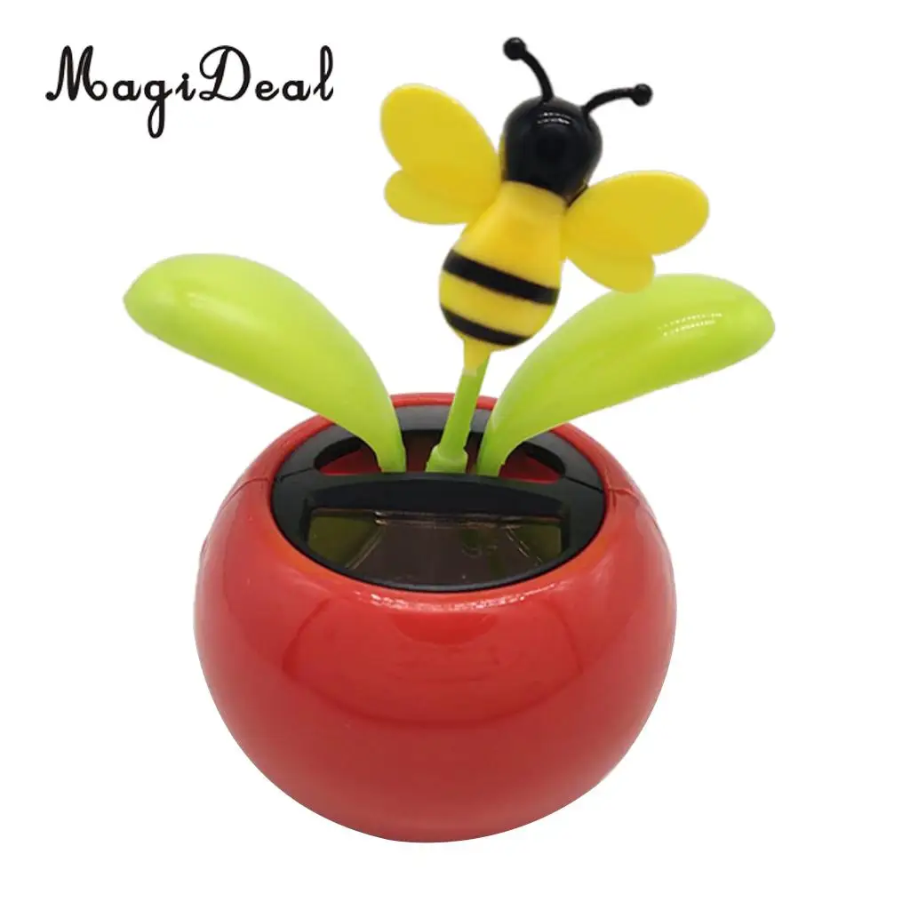 Solar Powered Insect Flower Sunflower Dancing Swing Doll   Toy Home Decor Car Ornament Flowerpot Figure Gifts