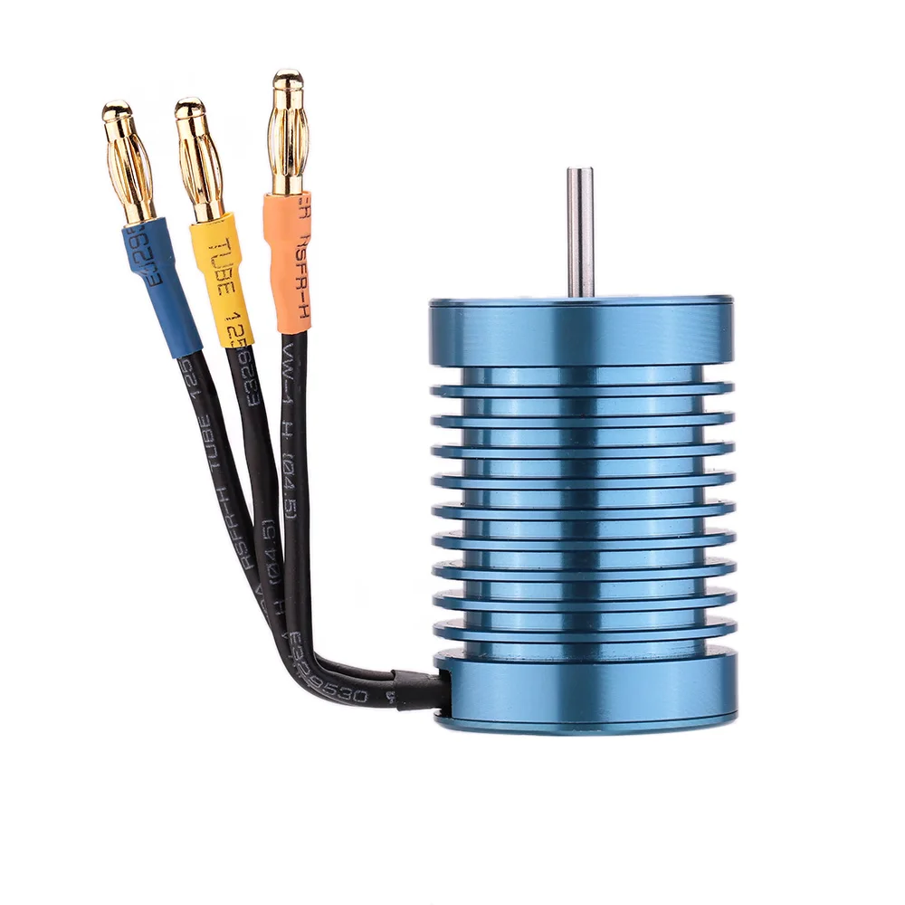 

3650 4370KV 4P Sensorless Brushless Motor with 45A Brushless ESC Electric Speed Controller for 1/10 RC Off-Road Car