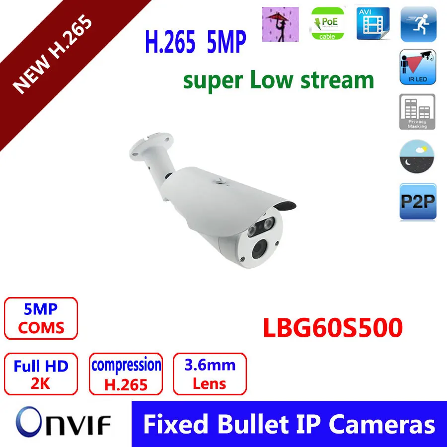 H 265 IP Camera 1 1 8 SONY Low Illumination 5MP CMOS Sensor super low Main