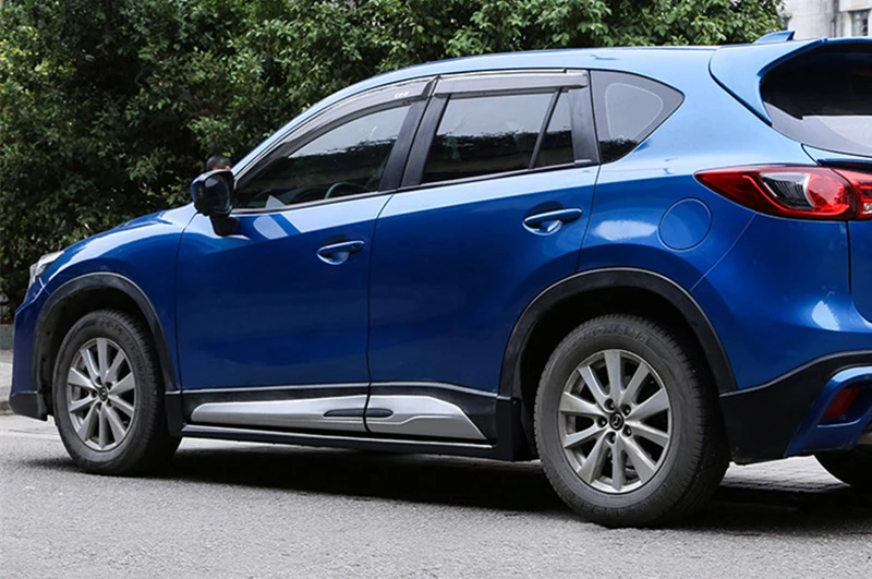 Для Mazda CX-5 CX5 2013 аксессуары 4 шт./компл. ABS хромированные Пластик боковой молдинг крышка обшивки двери кузова Наборы