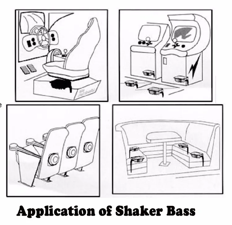 Игровые сиденья выделенный Вибрационный динамик тактильный преобразователь большой басовый шейкер вибрирующий динамик производительность охлаждения хорошая