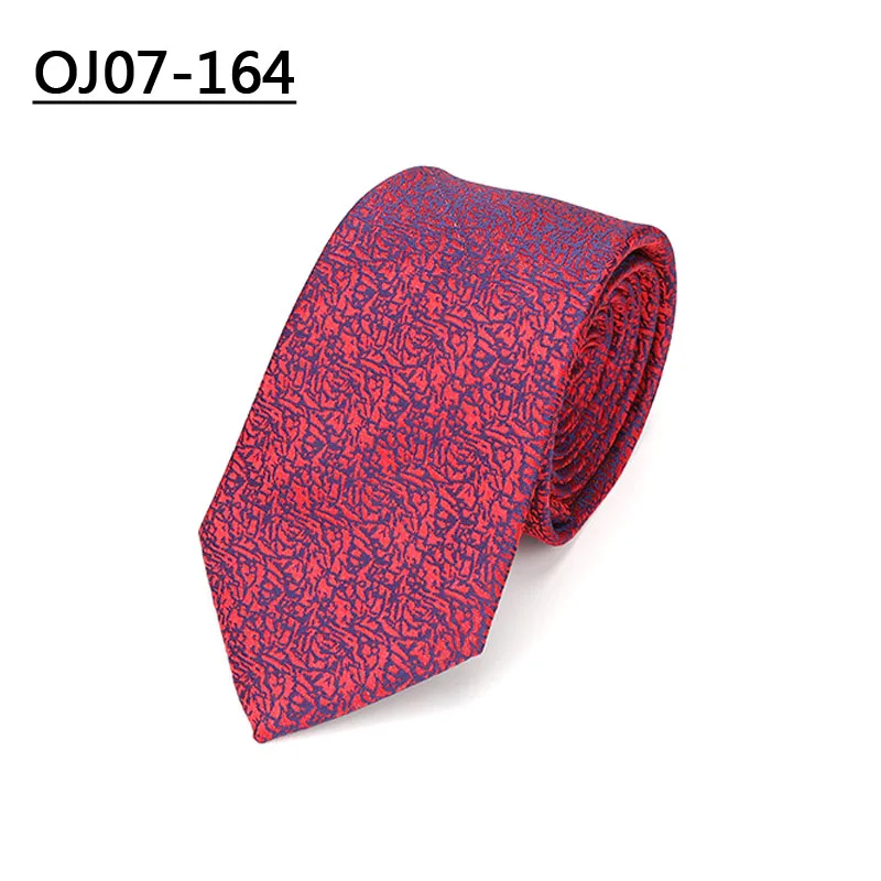 Фабрика 7 см Классические мужские галстуки полиэстер Шелковый Цветочный Пейсли формальный жених свадебный бизнес галстук шейный галстук аксессуары - Цвет: OJ07-164