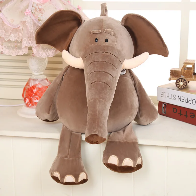 

Kawaii Brown Elephant Stuffed Animals Plush Sleeping Pillow Soft Sleeping Toys For Child Baby Dolls