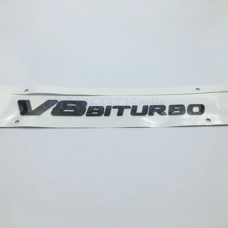 Черный V8 BITURBO числа буквы наклейка на багажник сбоку значок на крыло для Mercedes Benz C63 SL63 ML63 G63
