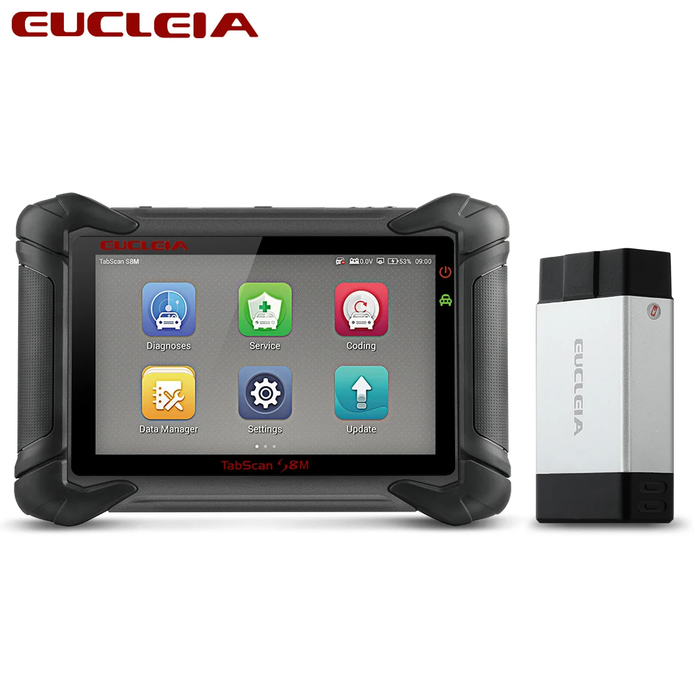 

EUCLEIA S8M OBD2 Full System Diagnostic Tool ABS EPB SRS TPS Oil Reset Automotive Scanner OBD Scan Tool with Android Tablet