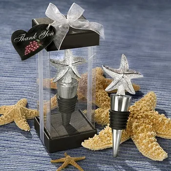 

Free Shipping 10box /Lot Wedding Favow Sea Star Stainless Steel Wine Bottle Opener