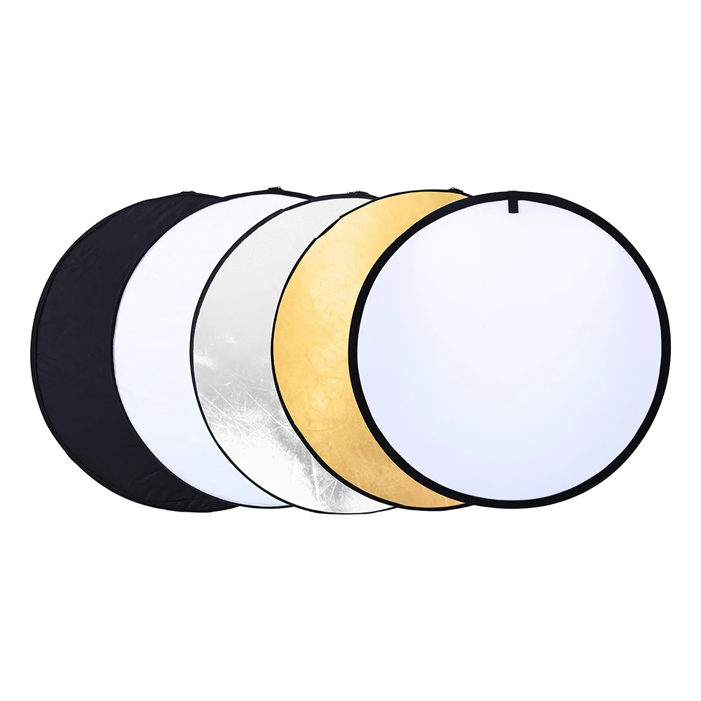 

110cm PRO 5-in-1 Portable Foldable Studio Photo Collapsible Multi-Disc Light Photographic Lighting Reflector