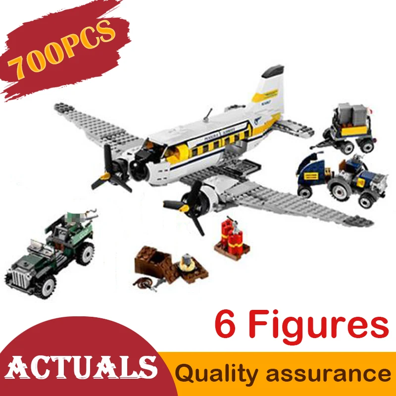 

Lepin 31003 Technic Peril In Peru Plane Building Blocks City Helicopter Car Toy Bricks Compatible with Lego Indiana Jones 7628