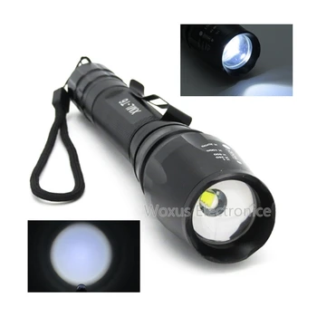 

E3 Ultra Brightness XML-T6 LED Flashlight 5 Mode Adjustable Focus Zoomable Outdoor Torch Light Power By 2 x 18650 Battery