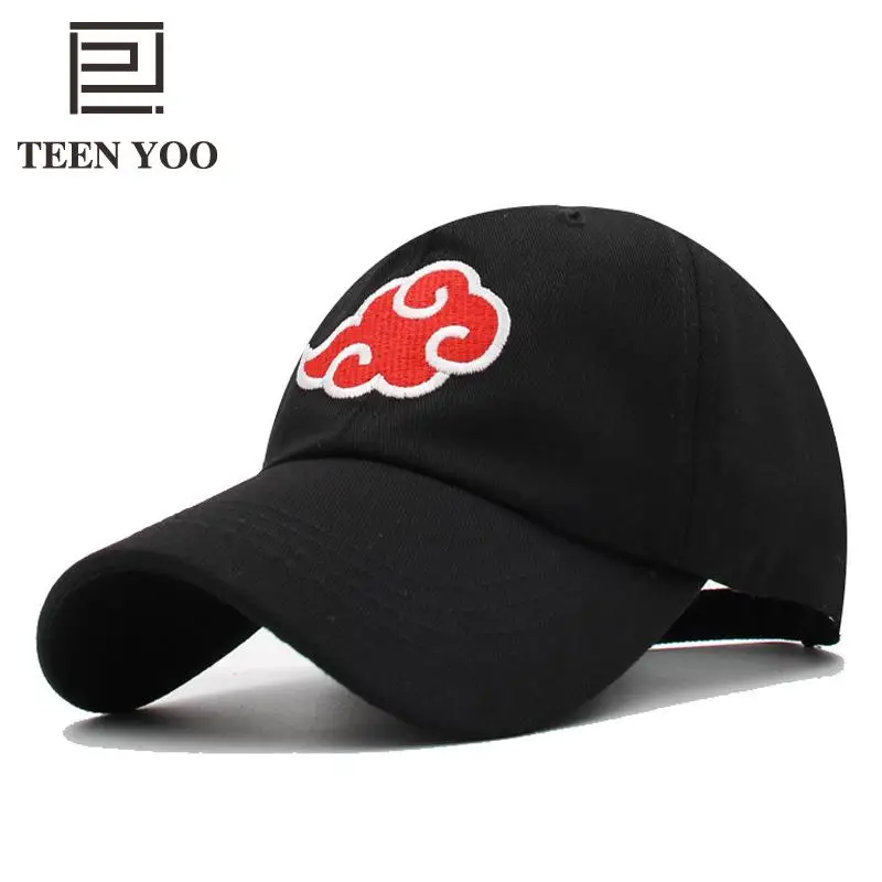 100/% Cotton Japanese Akatsuki Logo Anime Naruto Dad Hat Baseball Caps Black