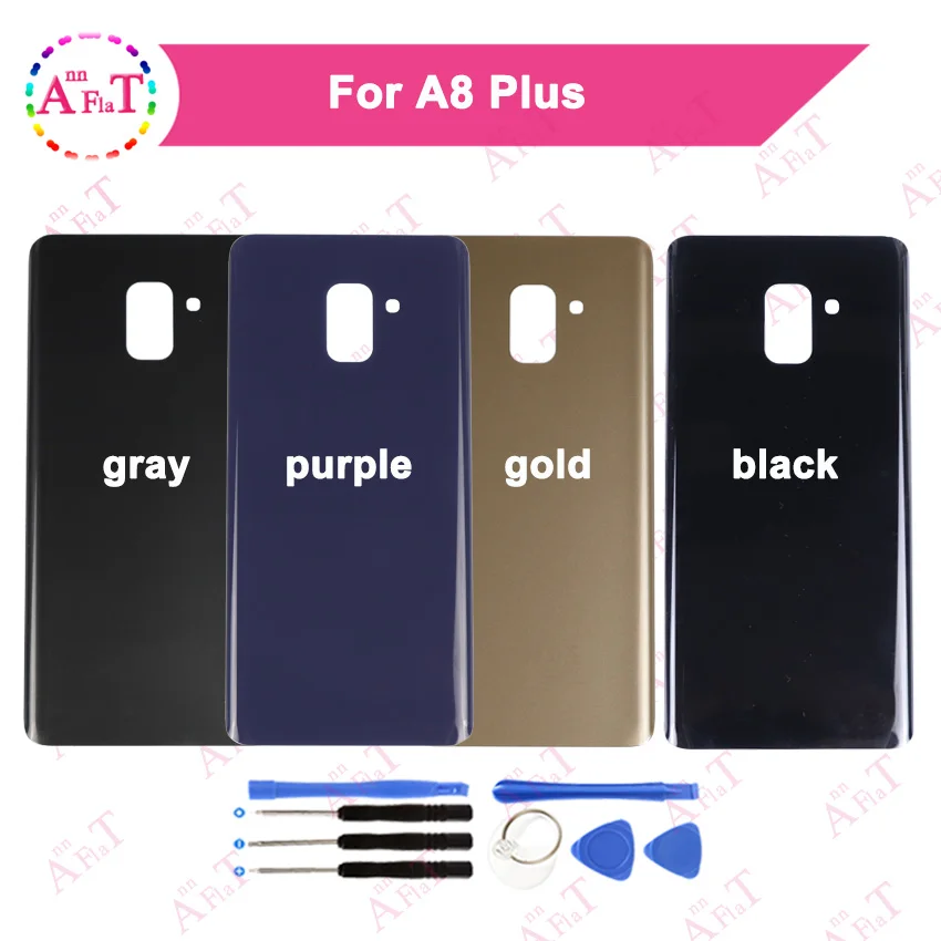 Заднее стекло для Samsung Galaxy A8 2018 A530F + A8Plus A730F A730DS крышка аккумулятора задняя корпуса