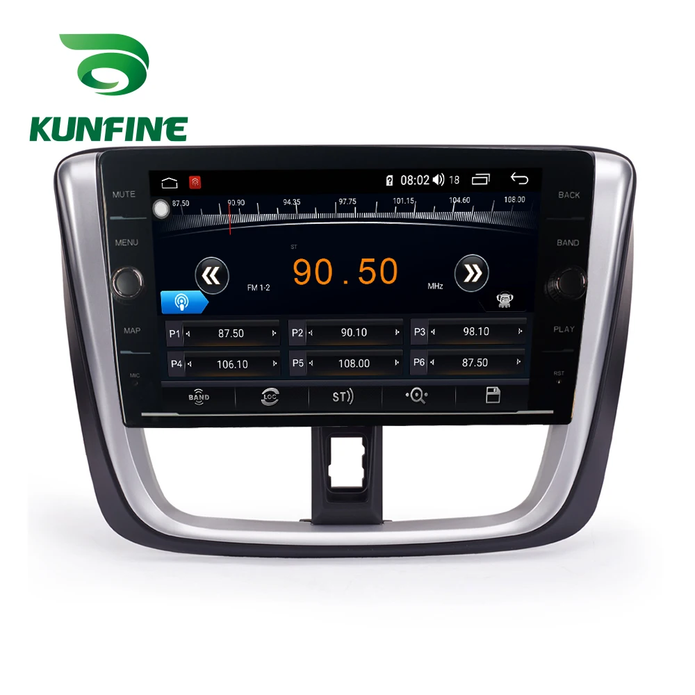 Perfect Octa Core ROM 64GB Android 8.1 Car DVD GPS Navigation Player Deckless Car Stereo For Toyota Vios 2017 Radio Headunit Device 6