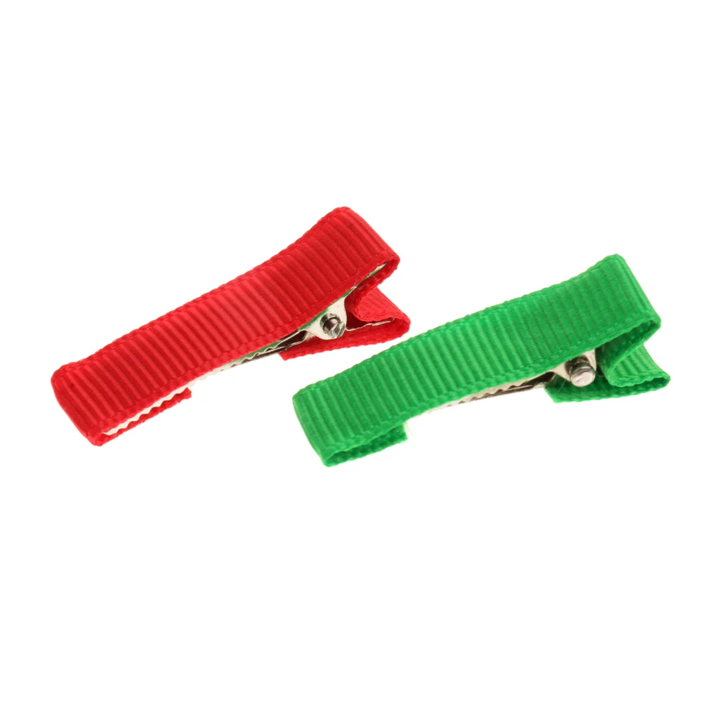 Cute 20Pcs/Lot  DIY Girls Children Baby Kids Fashion Accessories Solid Ribbon Covered Alligator Hair Clips Hairpins
