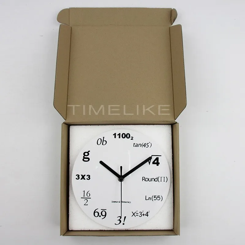 Современный домашний декор акриловые настенные часы математические уравнения настенные часы кварцевые иглы Horloge часы