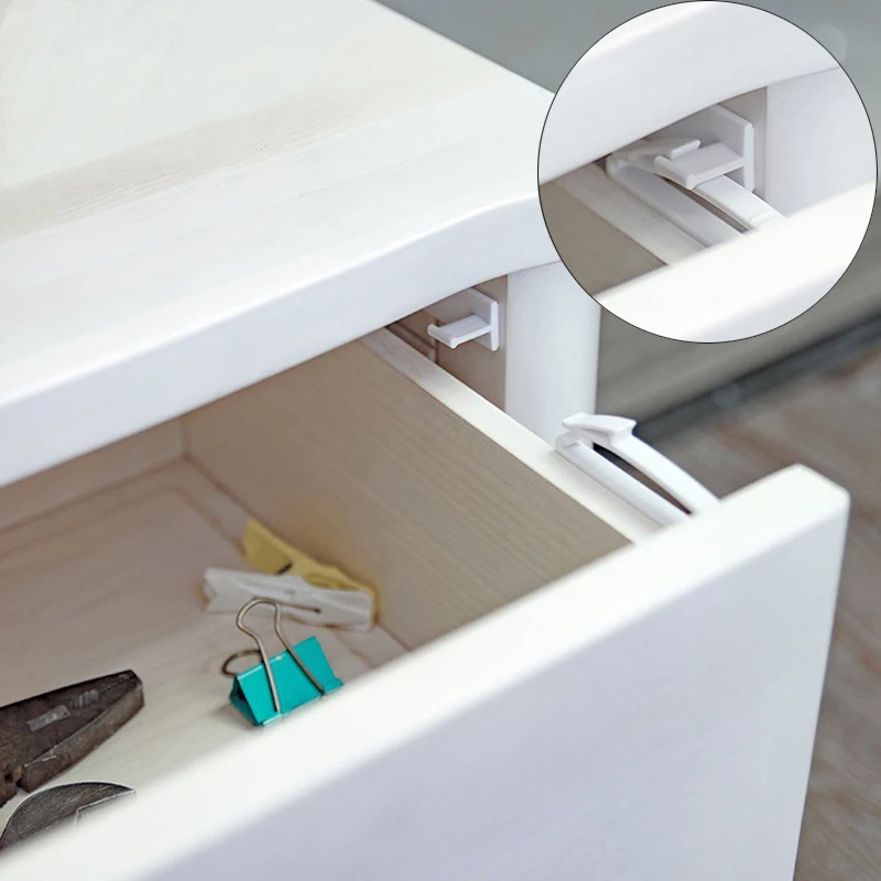 4Pcs Baby Safety Lock Child Kids Safety Drawer Lock Baby Security