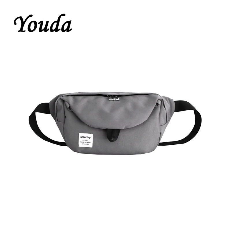 

Youda Solid Color Fashion Unisex Waist Pack Casual Simple Style Messenger Bag Fitness Riding with Multi Purpose Chest Bags