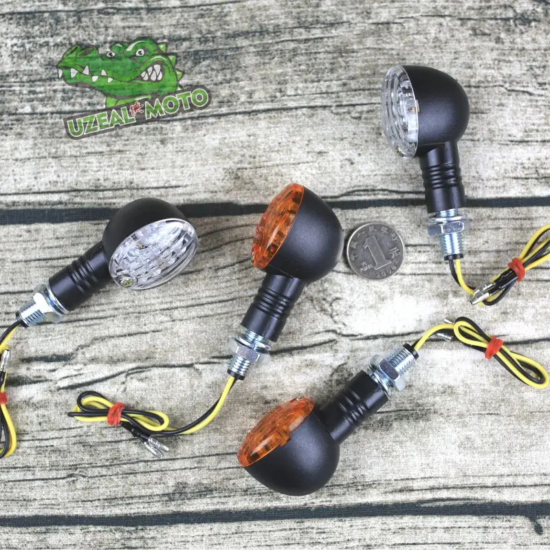 

12V CE Cat Eye Cafe Racer Scrambler Waterproof Motorcycle Turn Signal Light Indicator for SR400 CB400SS Harley Free Shipping
