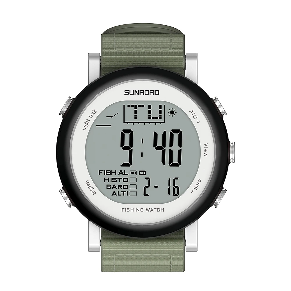 

Pedometer Men Women Fishing Barometer Watch Outdoor Sports Digital Watch Multi-functional Forecast Altimeter Thermometer