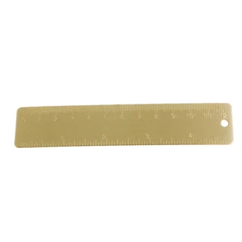 

Mini Outdoor Brass Ruler Bookmark Double Scale Cm&Inch Digital Traveler Notebook