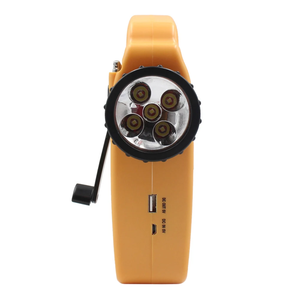 

Radios Outdoor Home Automotive LED Lamp Hand Crank Portable Solar Dynamo AM Electronics Camping FM Emergency Power Bank