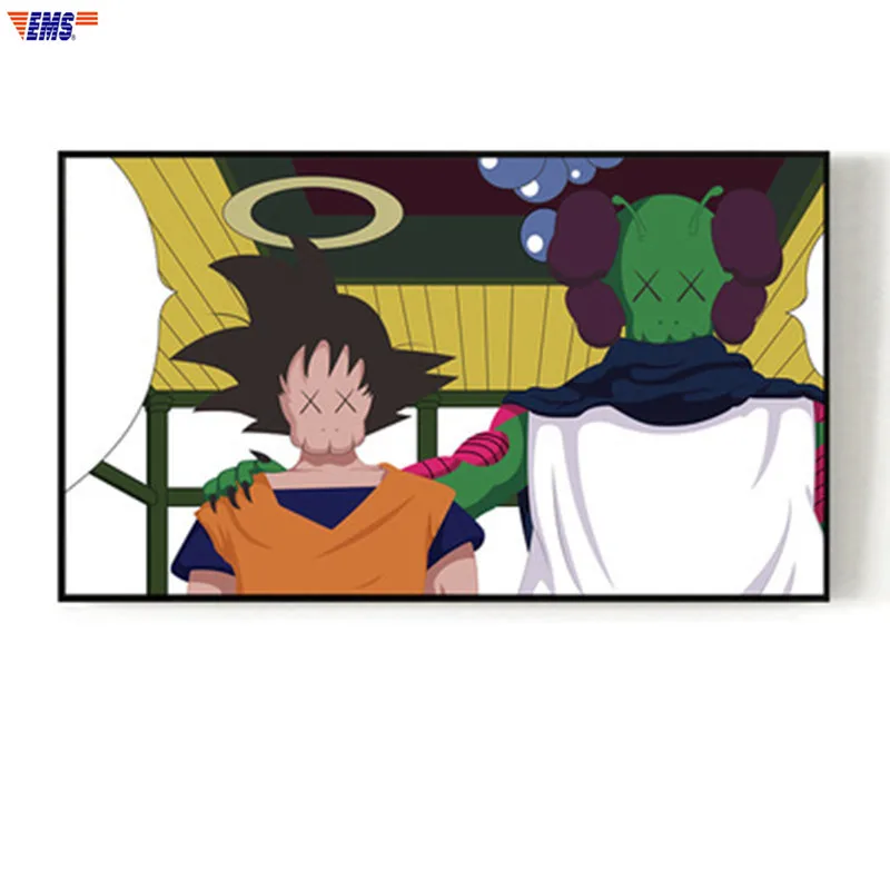 

KAWS Dragon Ball Personality Aluminum Alloy Frame Hang Picture Street Art Living Room Background Wall Art Decorations X945