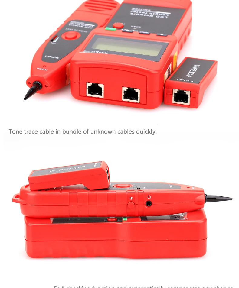 NF-8208 RJ45 сетевой кабель тестер провода трекер диагностировать тон Tracer Ethernet Многоцелевой ЖК-дисплей