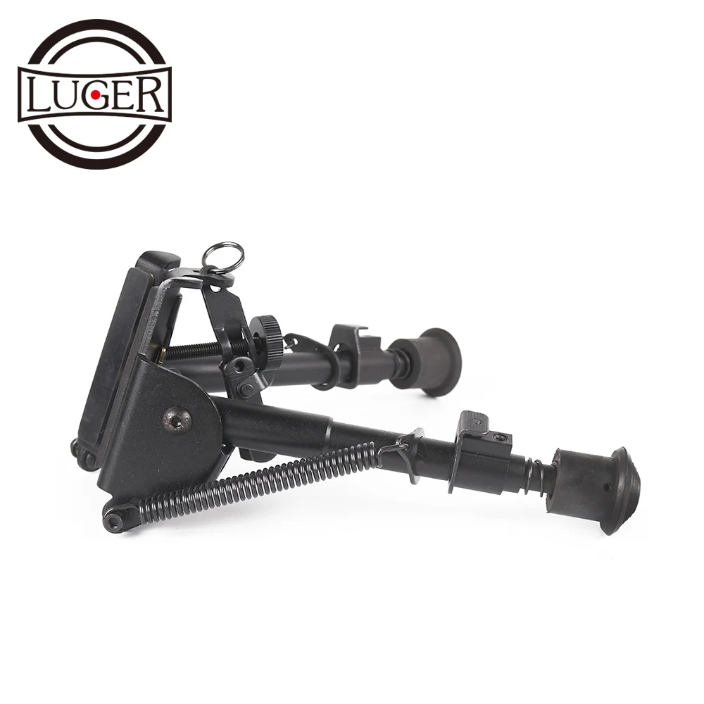 

LUGER 6-9 Inches Tactical Rifle Bipod Adjustable Spring Return with Adapter Riflescope Mount Hunting Air Gun Accessories