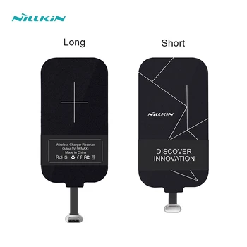 

Type C Wireless Charging Receiver Nillkin short USB C Qi Wireless Charger Receiver Chip for huawei for Google Pixel XL For LG