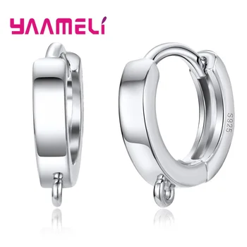

DIY Part Punk Simple 925 Sterling Silver Small Circles Huggie Earrings For Women Men Brinco Bijoux Fashion Jewelry Gifts
