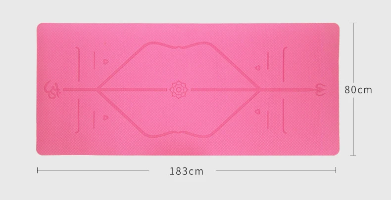 Позиция линия 183*800*8 мм TPE нескользящий удобный Тренировочный Коврик для похудения фитнес-коврик для начинающих Йога в розницу и оптом